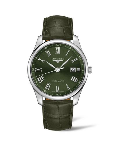 Longines Master Collection 42 Date Stainless Steel Green - Roman