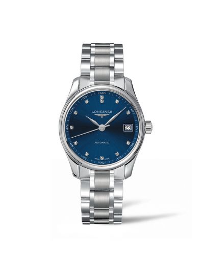 Longines Master Collection Date 34 Stainless Steel Blue - Diamond Bracelet