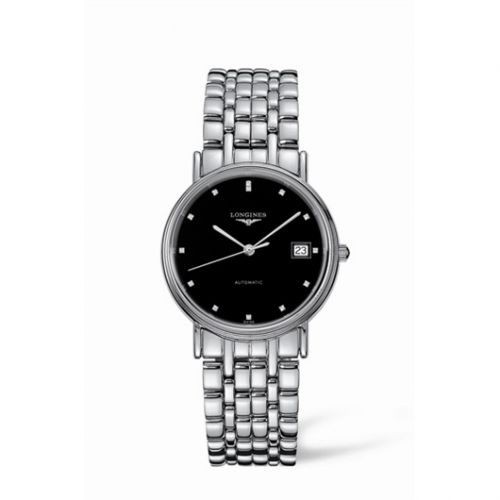 Longines Presence 34.5 Automatic Stainless Steel Black Diamond