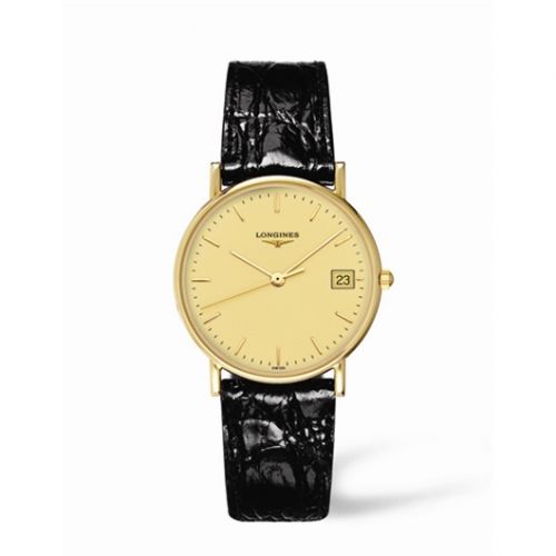 Longines Presence 33.5 Quartz Yellow Gold Champagne