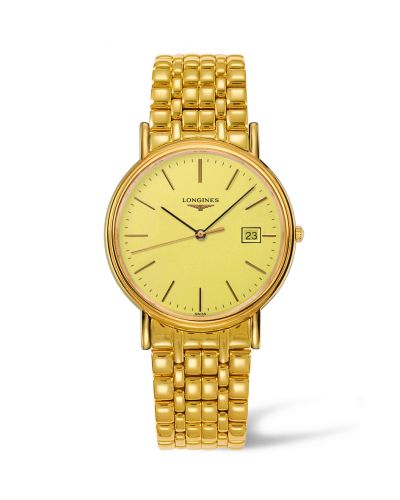 Longines Presence 38.5 Quartz PVD Gold Champagne Bracelet
