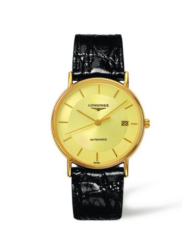 Longines Presence 38.5 Automatic PVD Gold Champagne Strap