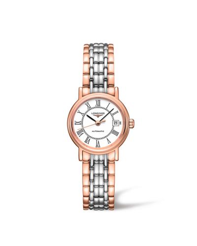 Longines Presence 25.5 Automatic PVD Red White - Roman Bracelet