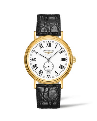 Longines Presence 40 Small Seconds PVD Gold White - Roman