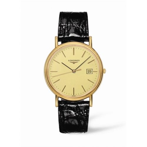 Longines Presence 38.5 Quartz PVD Gold Champagne