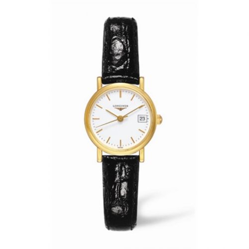 Longines Presence 23.5 Quartz Yellow Gold White