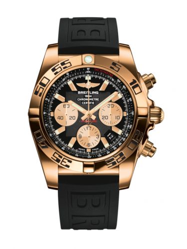 Breitling Chronomat 44 Rose Gold Onyx Black Rubber