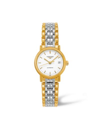 Longines Presence 25.5 Automatic PVD Gold White Bracelet