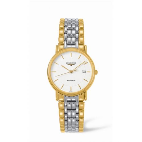 Longines Presence 34.5 Automatic Yellow Stick Bracelet Two Tone