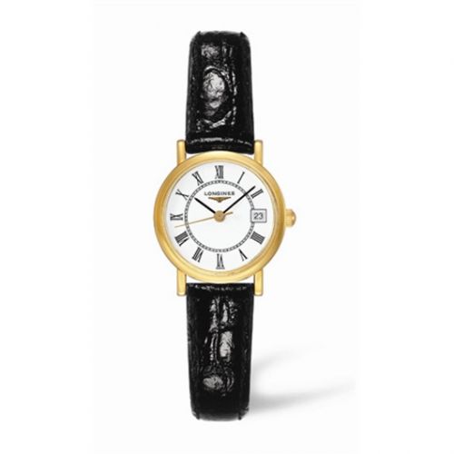 Longines Presence 23.5 Quartz Yellow Gold White - Roman