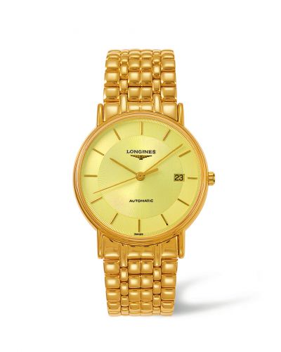 Longines Presence 38.5 Automatic PVD Gold Champagne Bracelet