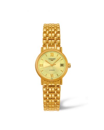 Longines Presence 25.5 Automatic PVD Gold Champagne - Mixed Bracelet