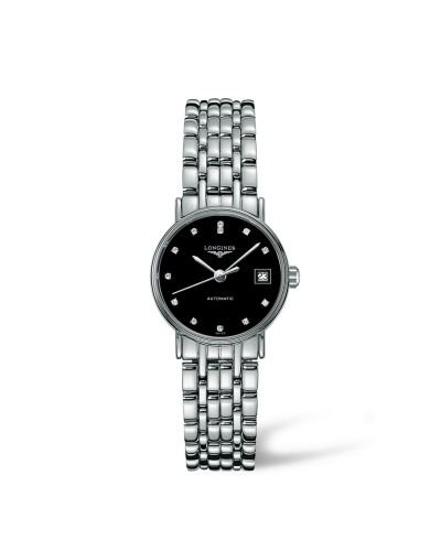 Longines Presence 25.5 Automatic Stainless Steel Black - Diamond Bracelet