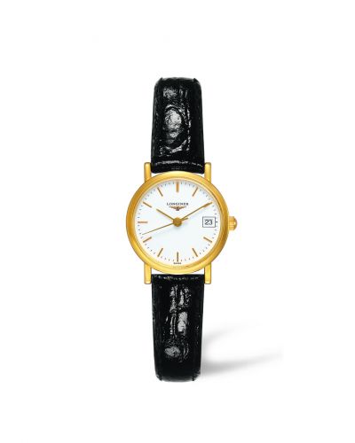 Longines Presence 23.5 Quartz Yellow Gold White