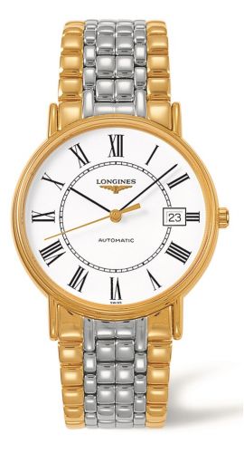 Longines Presence 38.5 Automatic PVD Gold White Bracelet