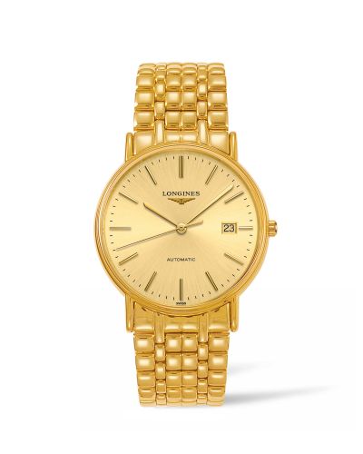 Longines Presence 38.5 Automatic PVD Gold Champagne Bracelet