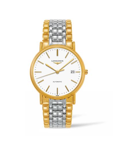 Longines Presence 38.5 Automatic PVD Gold White Bracelet