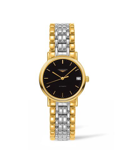 Longines Presence Automatic 30 PVD Gold Black Bracelet