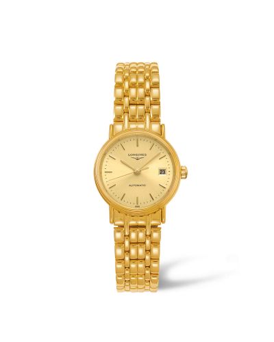 Longines Presence 25.5 Automatic PVD Gold Champagne Bracelet