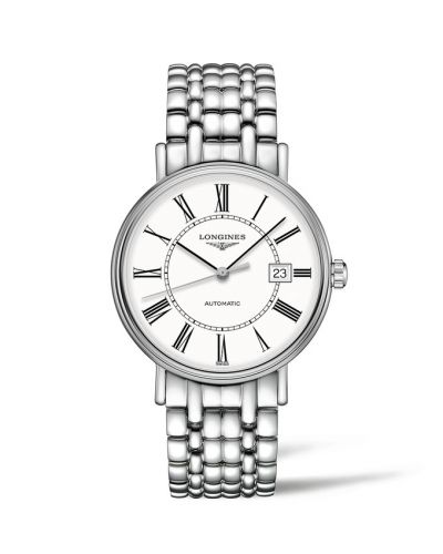 Longines Presence 40 Automatic Stainless Steel White - Roman Bracelet