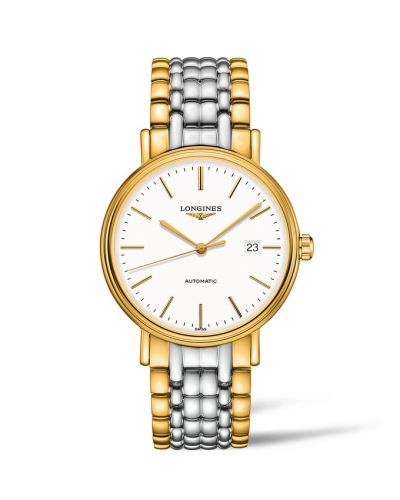 Longines Presence 40 Automatic PVD Gold White Bracelet
