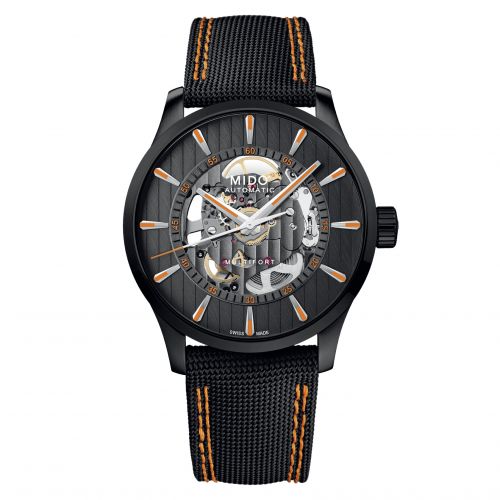 Mido Multifort Skeleton Vertigo PVD Black