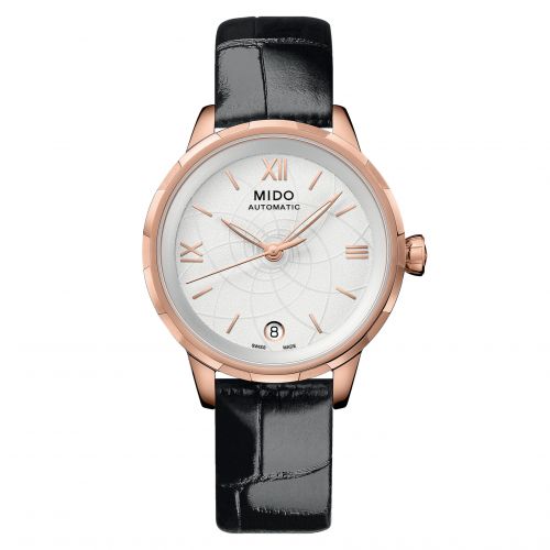 Mido Rainflower Origin Rose Gold White