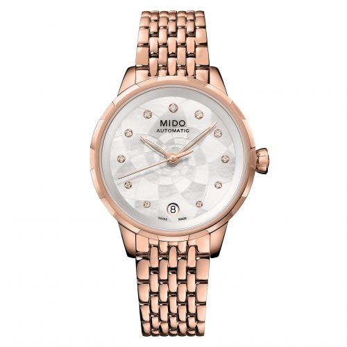 Mido Rainflower Origin Rose Gold MOP - Diamond Bracelet