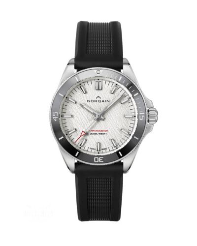 Norqain Adventure Neverest Glacier 40 Stainless Steel Silver Black Rubber