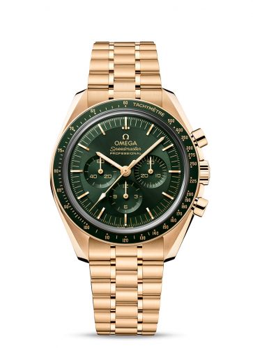 Omega Speedmaster Professional Moonwatch 3861 Moonshine Gold Green Bracelet