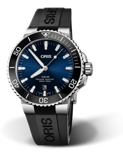 Oris Aquis Date 43 Stainless Steel Blue Rubber