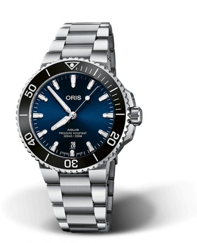 Oris Aquis Date 41.5 Stainless Steel Blue Bracelet