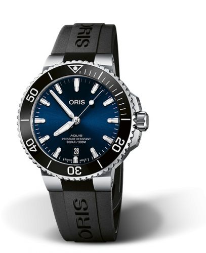 Oris Aquis Date 41.5 Stainless Steel Blue Rubber