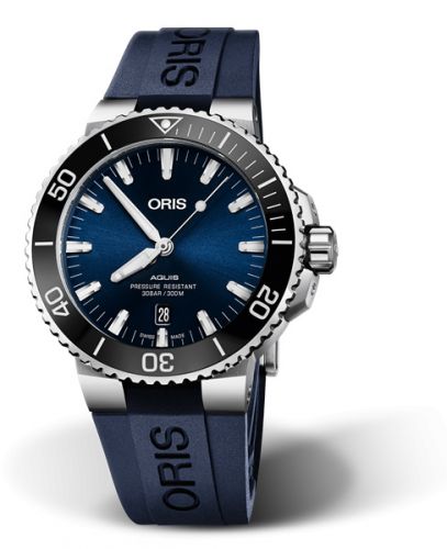 Oris Aquis Date 43 Stainless Steel Blue Rubber
