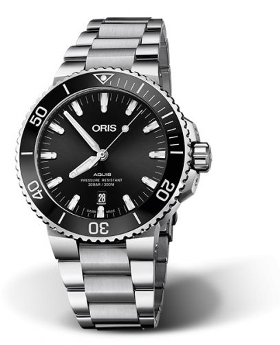 Oris Aquis Date 43.5 Stainless Steel Black Bracelet
