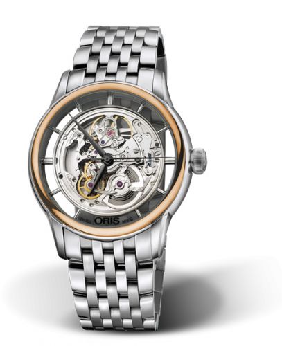 Oris Artelier Translucent Skeleton Stainless Steel - Rose Gold Bracelet