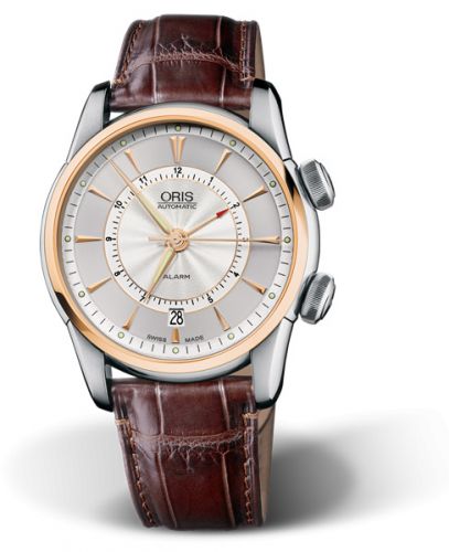 Oris Artelier Alarm Stainless Steel - Rose Gold Silver