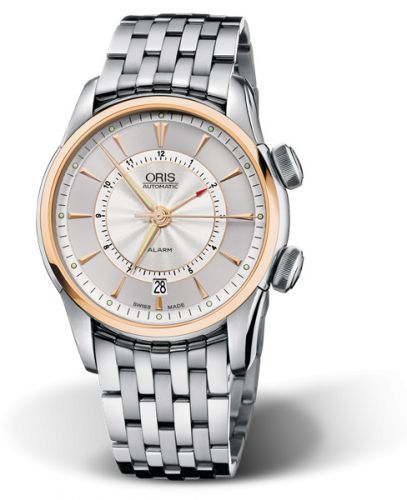 Oris Artelier Alarm Stainless Steel - Rose Gold Silver Bracelet