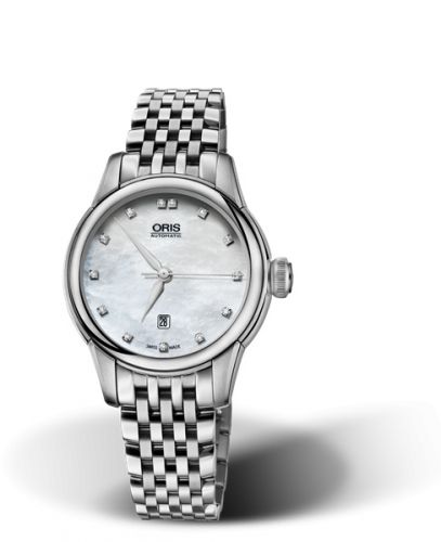 Oris Artelier Date Diamonds 31 Stainless Steel MOP Bracelet