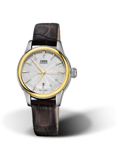 Oris Artelier Date Diamonds 31 Stainless Steel - Yellow Gold Silver
