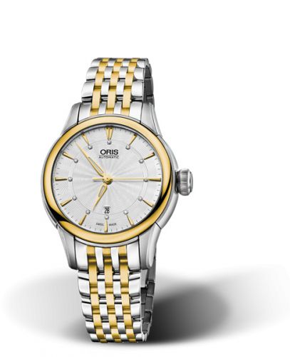 Oris Artelier Date Diamonds 31 Stainless Steel - Yellow Gold Silver Bracelet