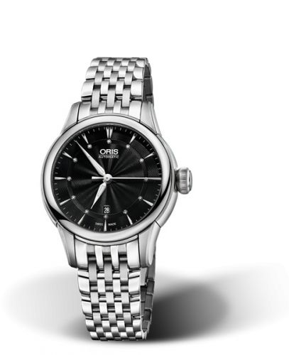 Oris Artelier Date Diamonds 31 Stainless Steel Black Bracelet