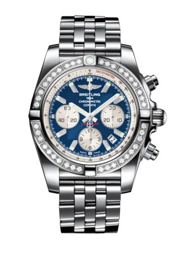 Breitling Chronomat 44 Stainless Steel Diamond Metallica Blue Bracelet