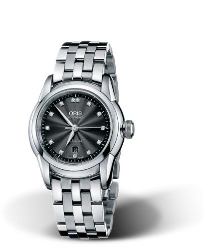 Oris Artelier Date Diamonds 31 Stainless Steel Black Bracelet