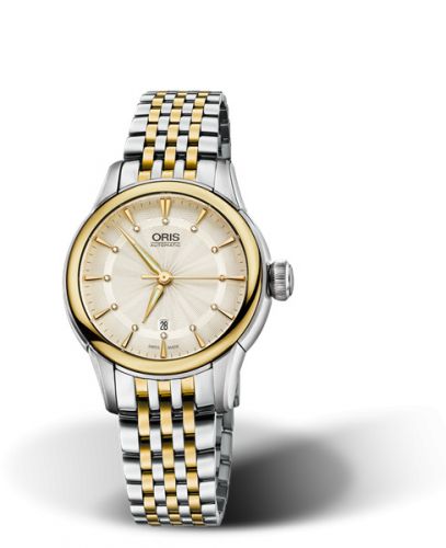 Oris Artelier Date Diamonds 31 Stainless Steel - Yellow Gold Jungfraujoch