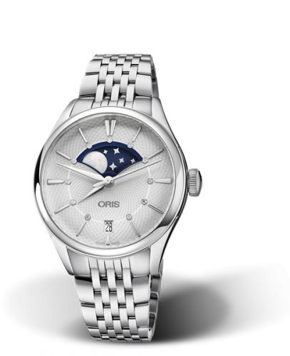 Oris Artelier Grande Lune Date 36 Stainless Steel Silver