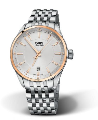Oris Artix Date 39 Stainless Steel - Rose Gold Silver Bracelet