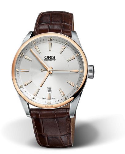 Oris Artix Date 42 Stainless Steel - Rose Gold Silver