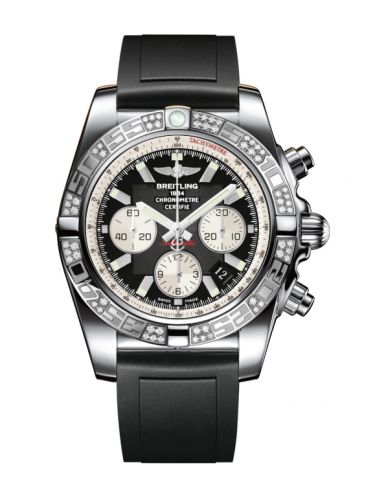 Breitling Chronomat 44 Stainless Steel Diamond Onyx Black Rubber