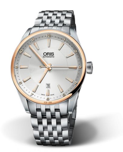 Oris Artix Date 42 Stainless Steel - Rose Gold Silver Bracelet